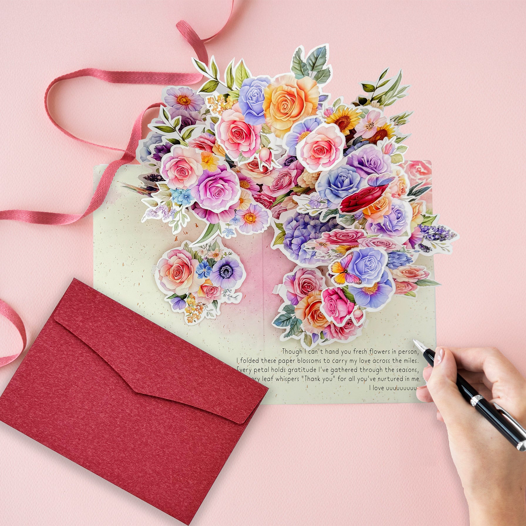 Petal& Pop -- Petal Kiss Scented 3D Pop-Up Card