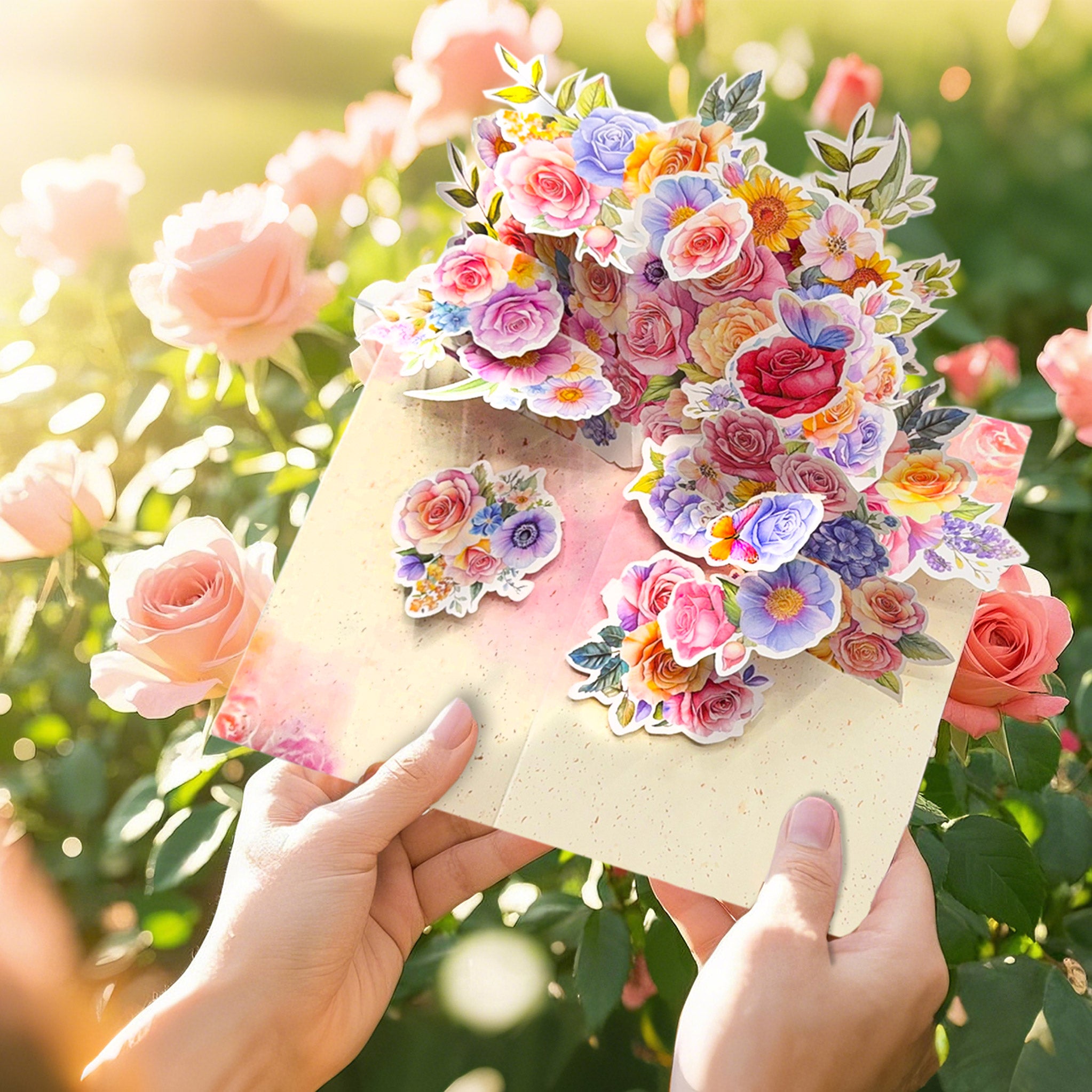 Petal& Pop -- Petal Kiss Scented 3D Pop-Up Card