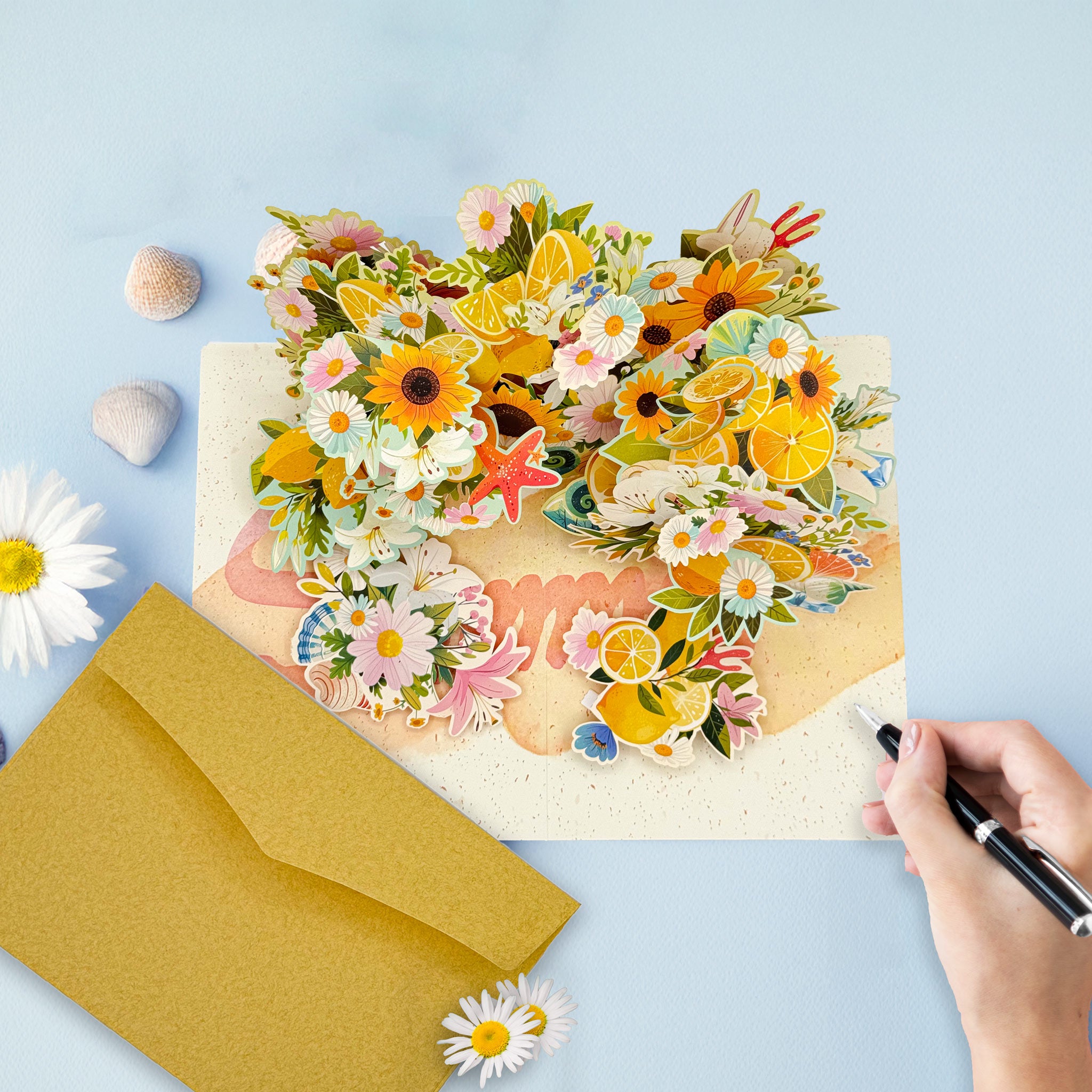 Petal&Pop -- Sparkling Breeze Scented 3D Pop-Up Card