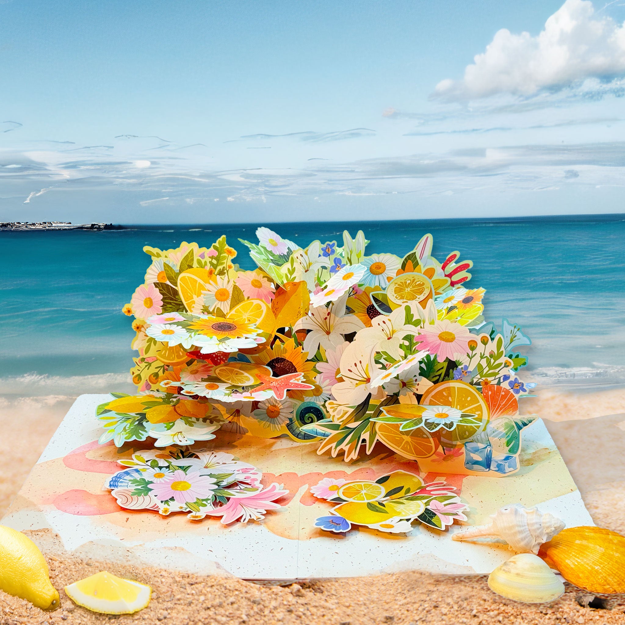 Petal&Pop -- Sparkling Breeze Scented 3D Pop-Up Card